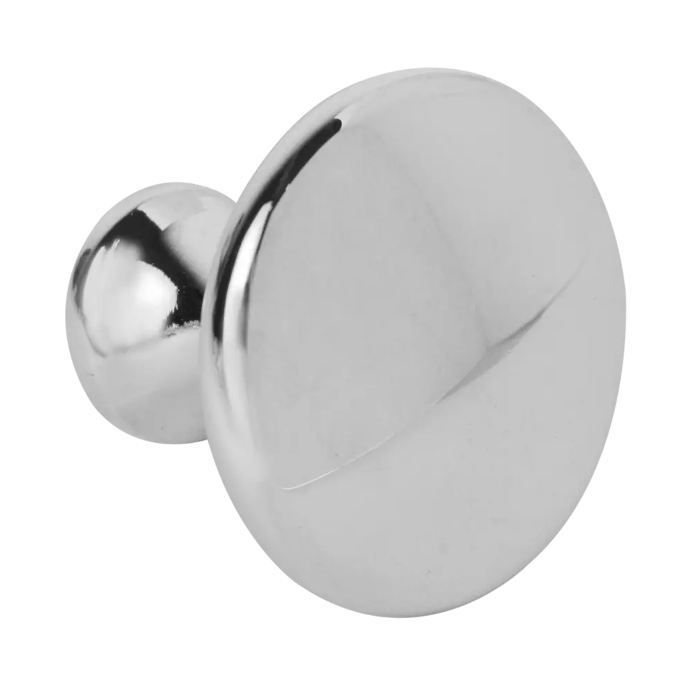 Мебельная ручка-кнопка 161 25x30 мм цвет хром Jet STLM-2038780