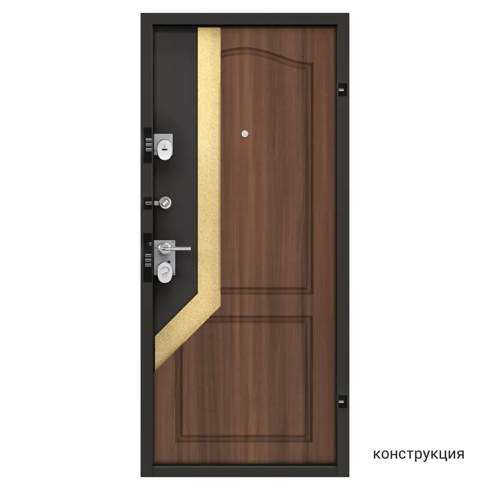 Дверь металлическая Гарант, 960 мм, левая, цвет антик орех TOREX STLM-2099321 - Вид №15