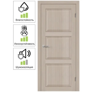 Дверь межкомнатная Адажио глухая Hardflex ламинация цвет бора 60х200 см (с замком и петлями)