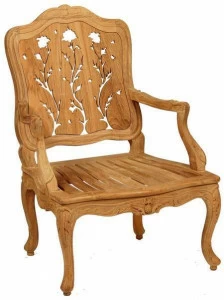 ASTELLO Садовый стул из тика с подлокотниками Chèvrefeuille