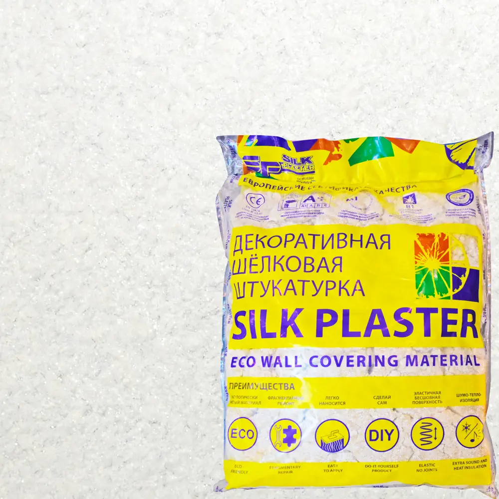 Жидкие обои Silk Plaster Эко Лайн 751 0.8 кг цвет белый 82453429 STLM-2131359 