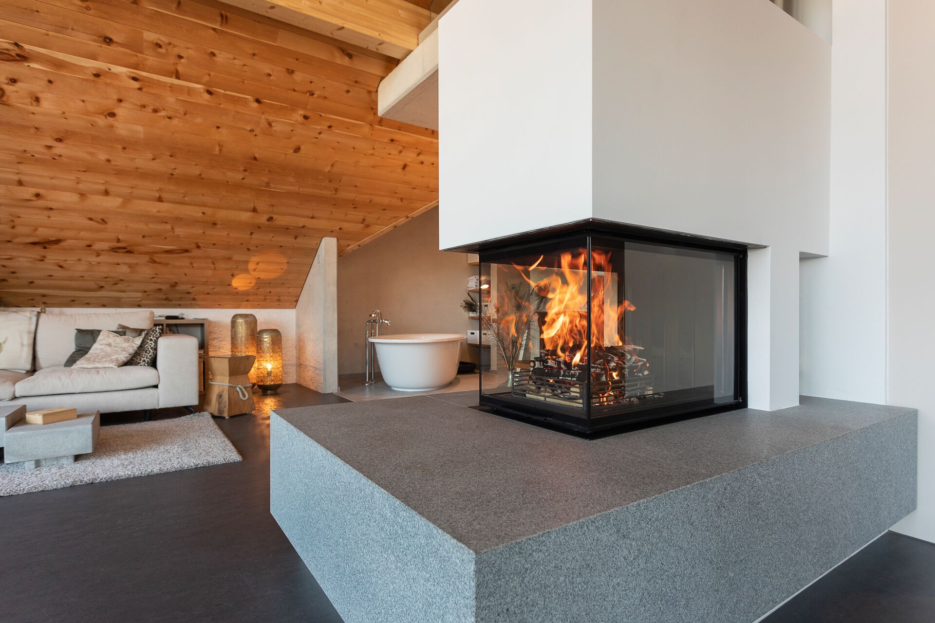 Стальной тройной фасад дровяной камин RÜEGG RIII ARCH-00003964 - Вид №5