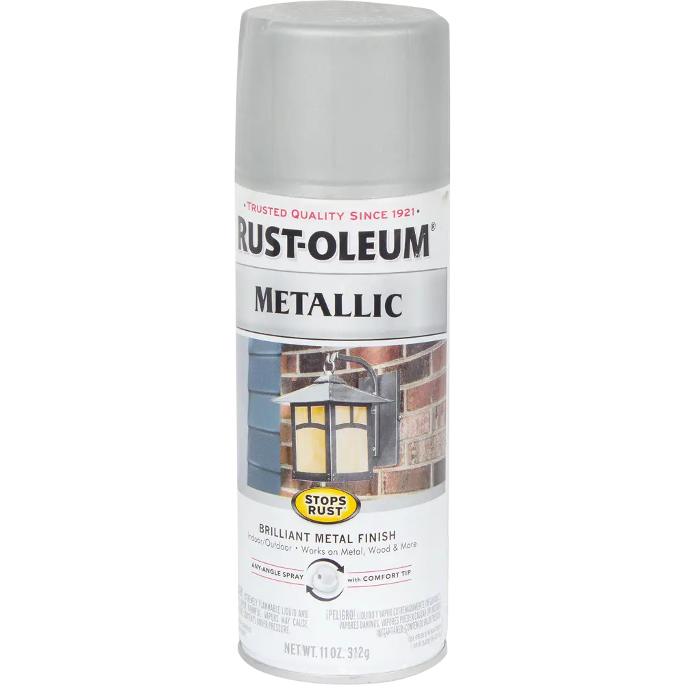 Краска аэрозольная по ржавчине матовая цвет никель 340 г RUST-OLEUM STLM-2074868