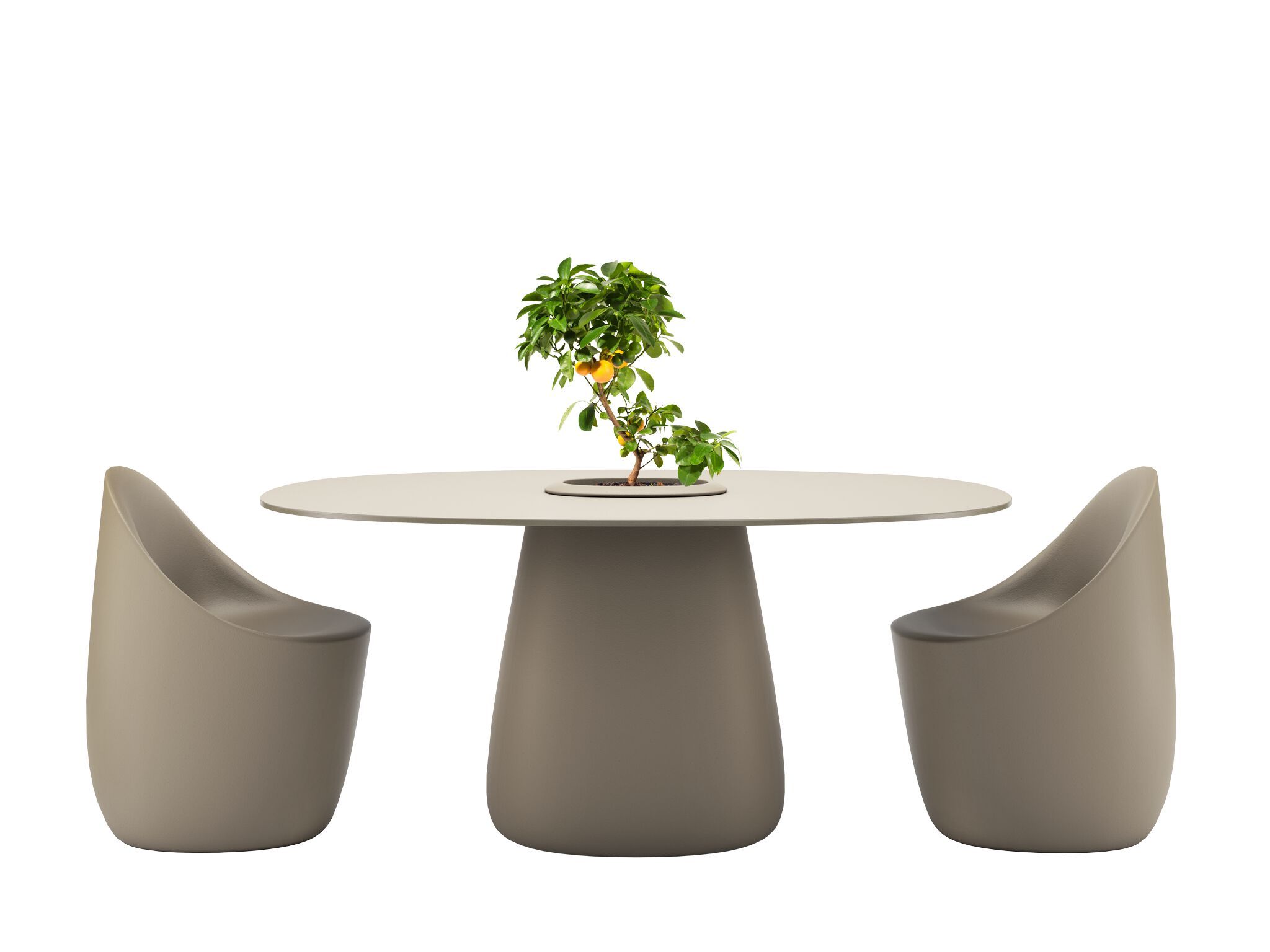 Овальный стол HPL Qeeboo Булыжник ARCH-00069357