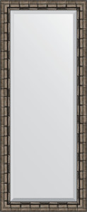 BY 1186 Зеркало с фацетом в багетной раме - серебряный бамбук 73 mm EVOFORM Exclusive
