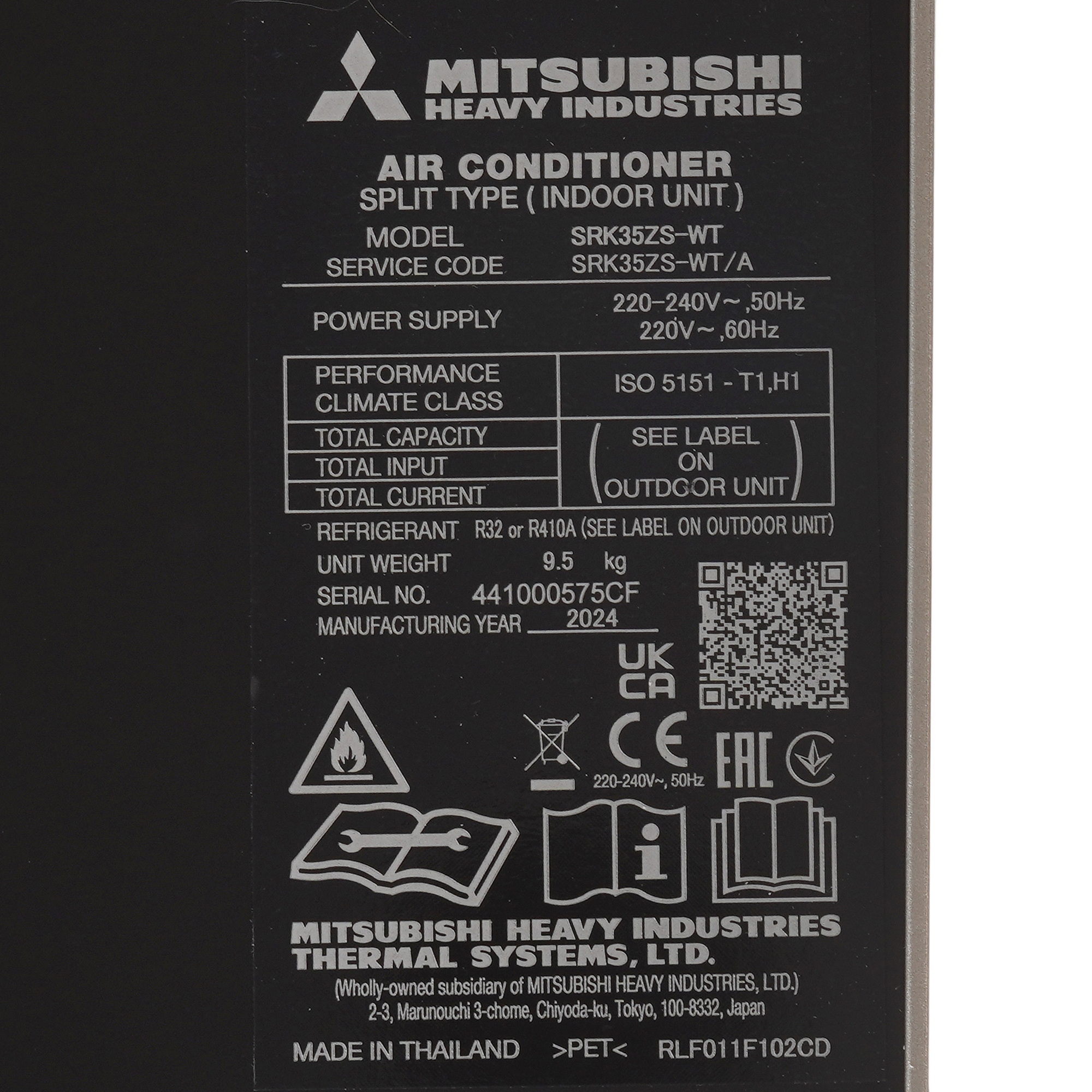 9240149 Кондиционер настенный сплит-система Mitsubishi Heavy Ind. SRK35ZS-WT/SRC35ZS-W золотистый STDN-0112981 - Вид №4