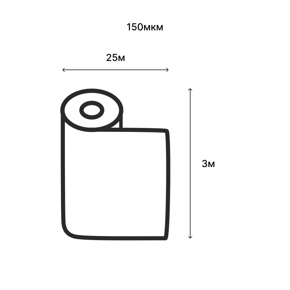 Пленка BEGINIA 150 мкм 3x25 м прозрачный полиэтилен STLM-2192379 - Вид №2
