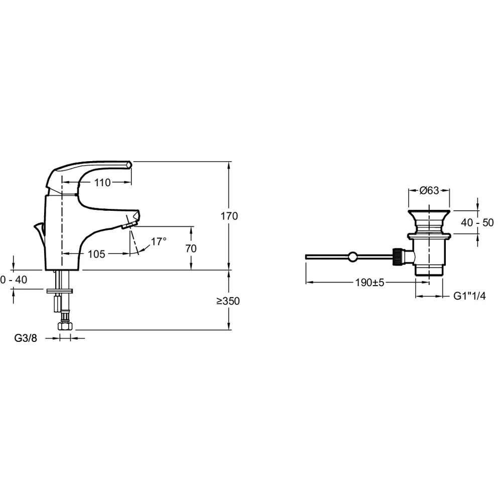 Смеситель для раковины Jacob Delafon Nateo однорычажный цвет хром STLM-2153354 - Вид №6