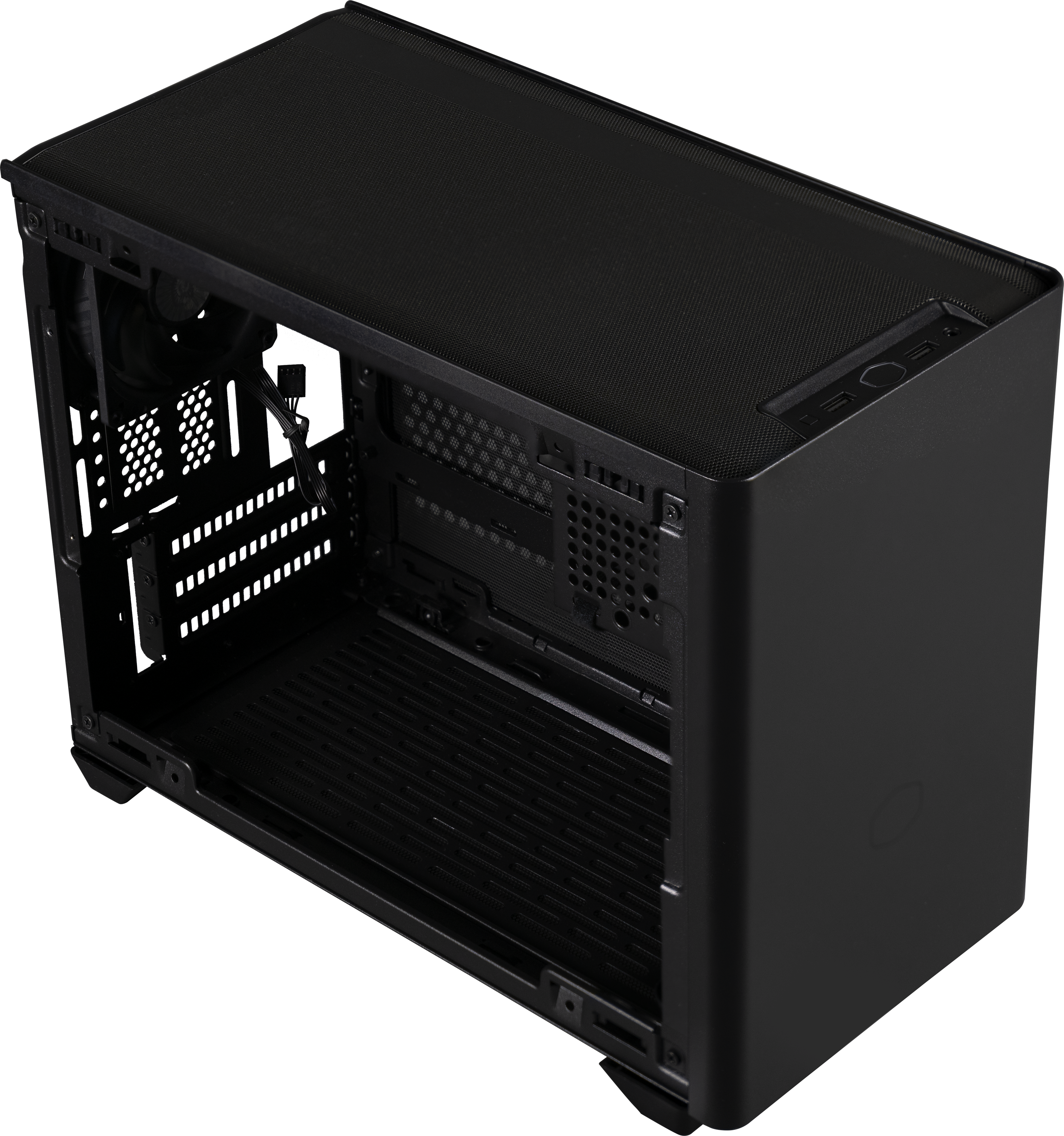 MCB-NR200-KNNN-S00 masterbox nr200, usb3.0x2, 1x92 fan, 1x120 fan, black, steel panel, w/o psu, mitx Cooler Master Cooler Master MasterBox Santreyd  - Вид №8