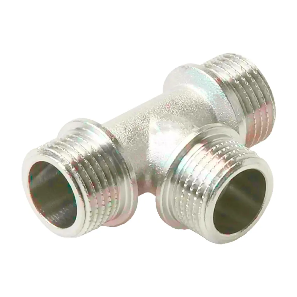 Тройник MONLID 1/2" НР мм никелированная латунь STLM-2073311