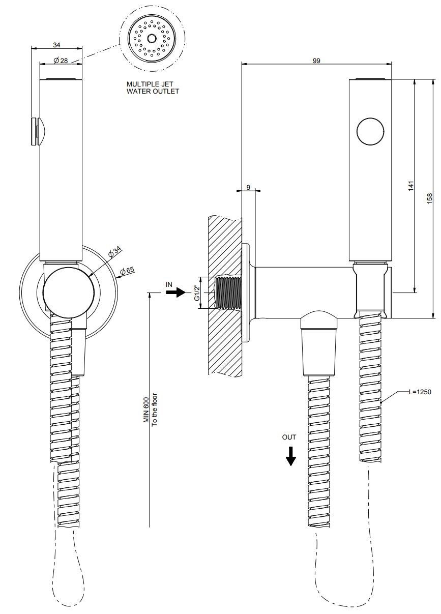 Хромированный латунный гидроскоп Gessi гравированный ARCH-00084846 - Вид №2