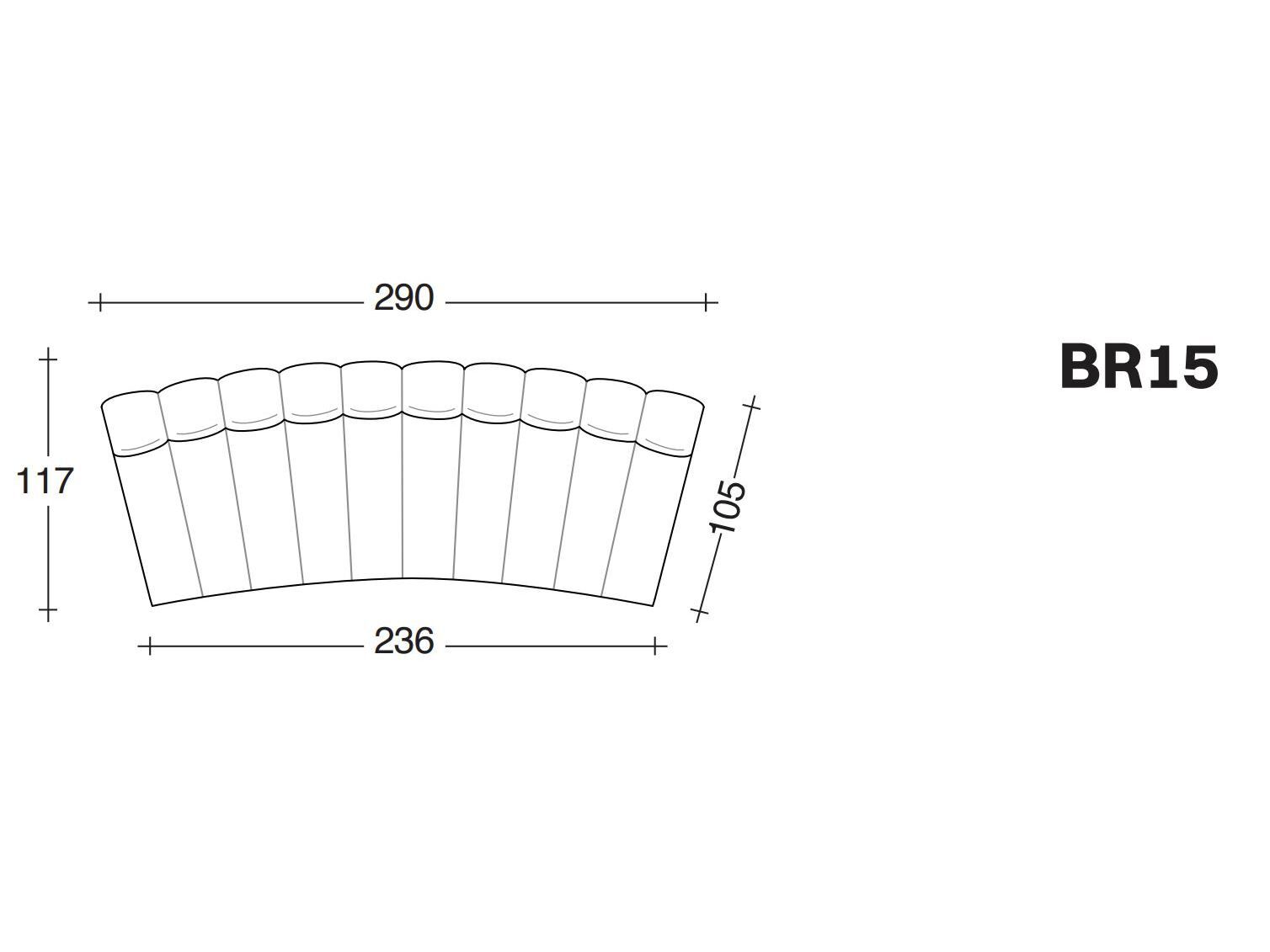 Изогнутый диван из ткани VALENTINI Брандо ARCH-00045327 - Вид №2