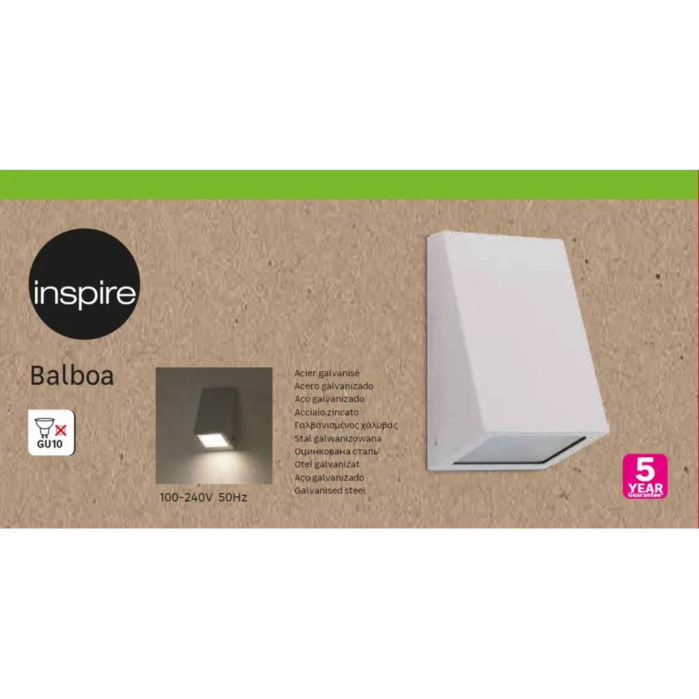 Светильник Inspire «Balboa» GU10 IP44 цвет серый, накладной STLM-2177272 - Вид №2