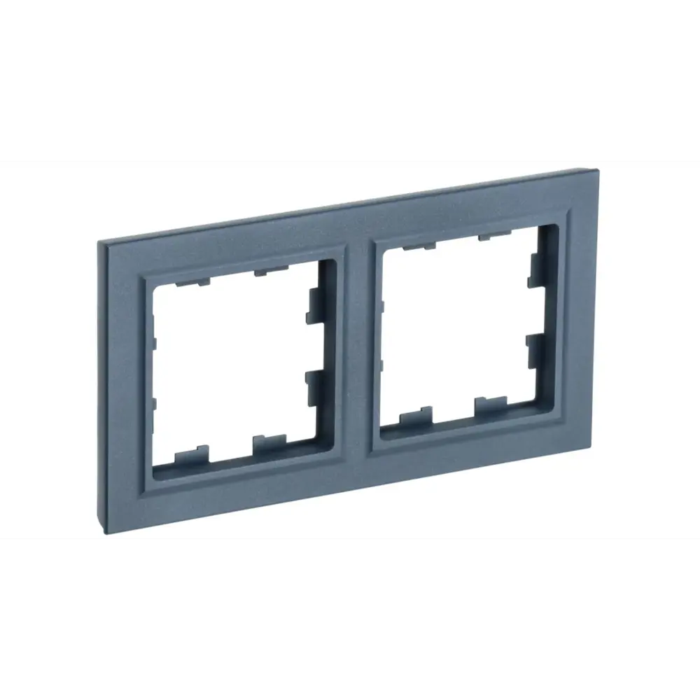 Рамка для розеток и выключателей IEK Brite 2 поста цвет маренго 89361869 STLM-2150358