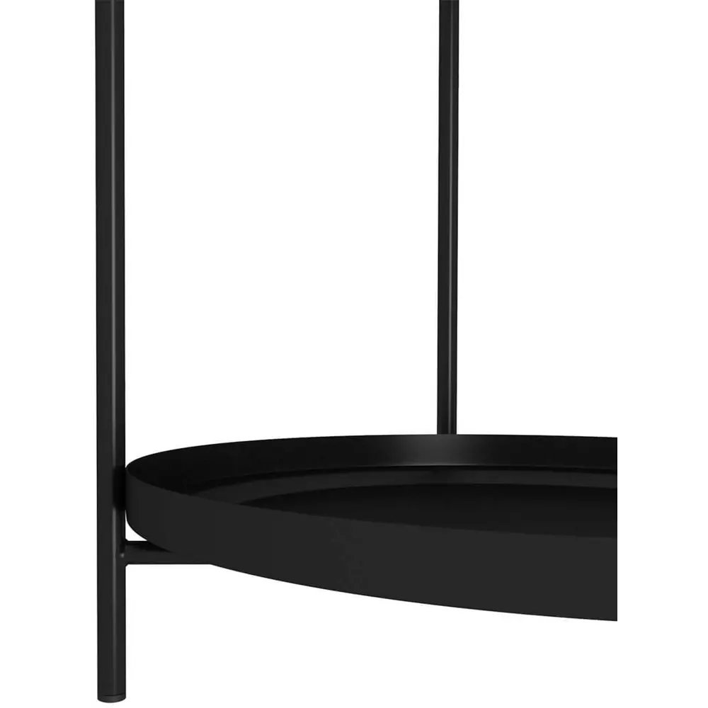 Столик кофейный Sheffilton Валли с двумя подносами круглый 38x38x52 см черный STLM-2088413 - Вид №5