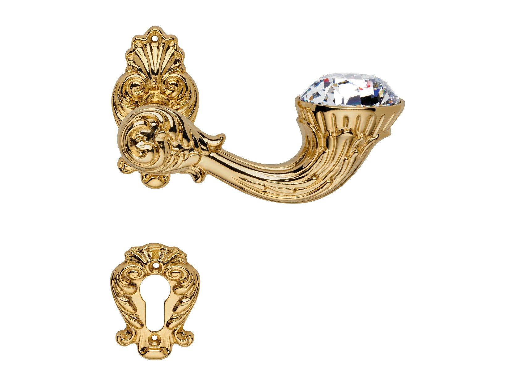 Латунная ручка в стиле Людовика XIV с кристаллами Swarovski® с насадкой LINEA CALI' Brilliant Diamond ARCH-00079196