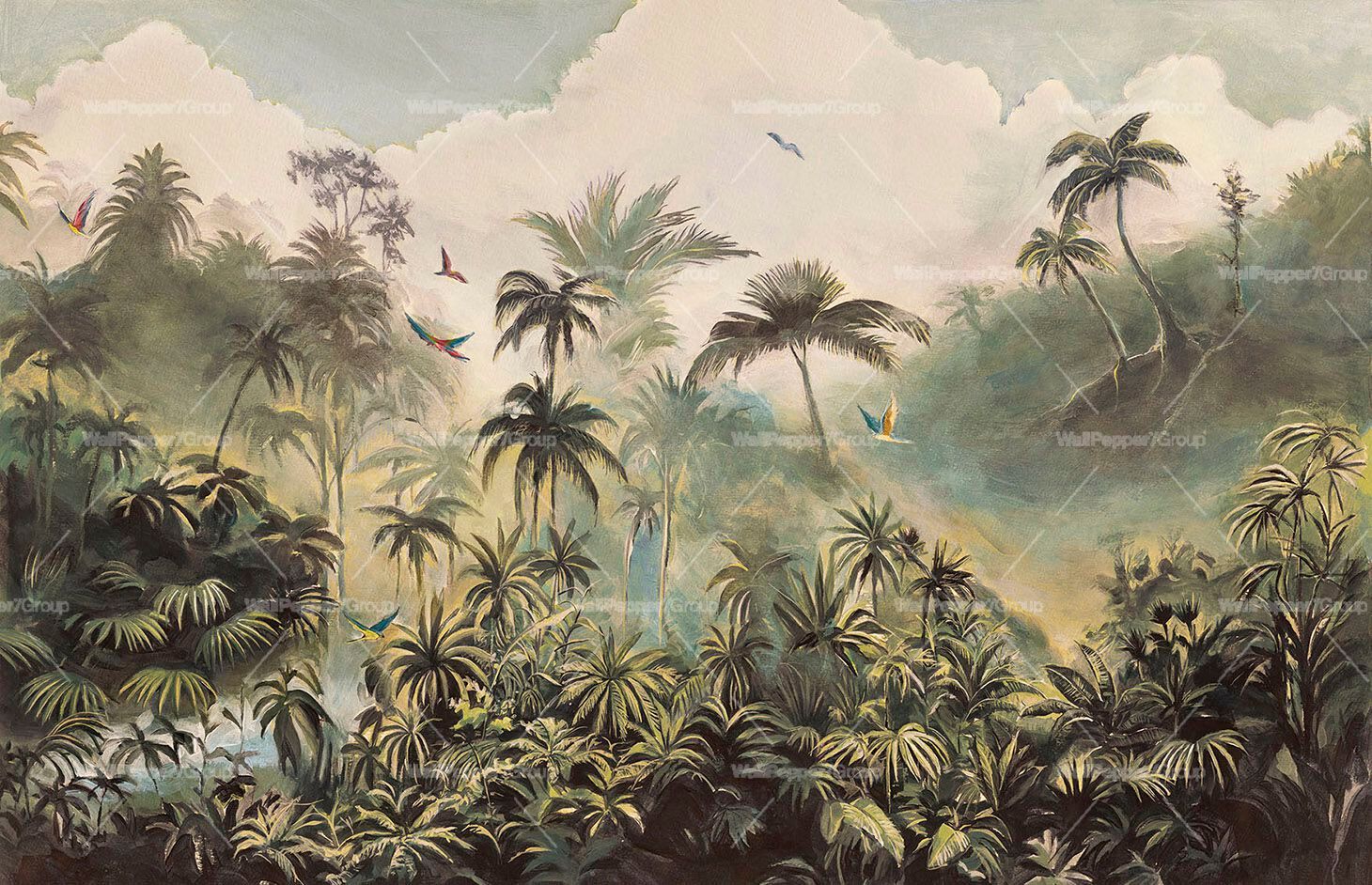 Тропические обои ПВХ бесплатно, экологически чистые, моющиеся WallPepper WILD VIEW ARCH-00113921 - Вид №1