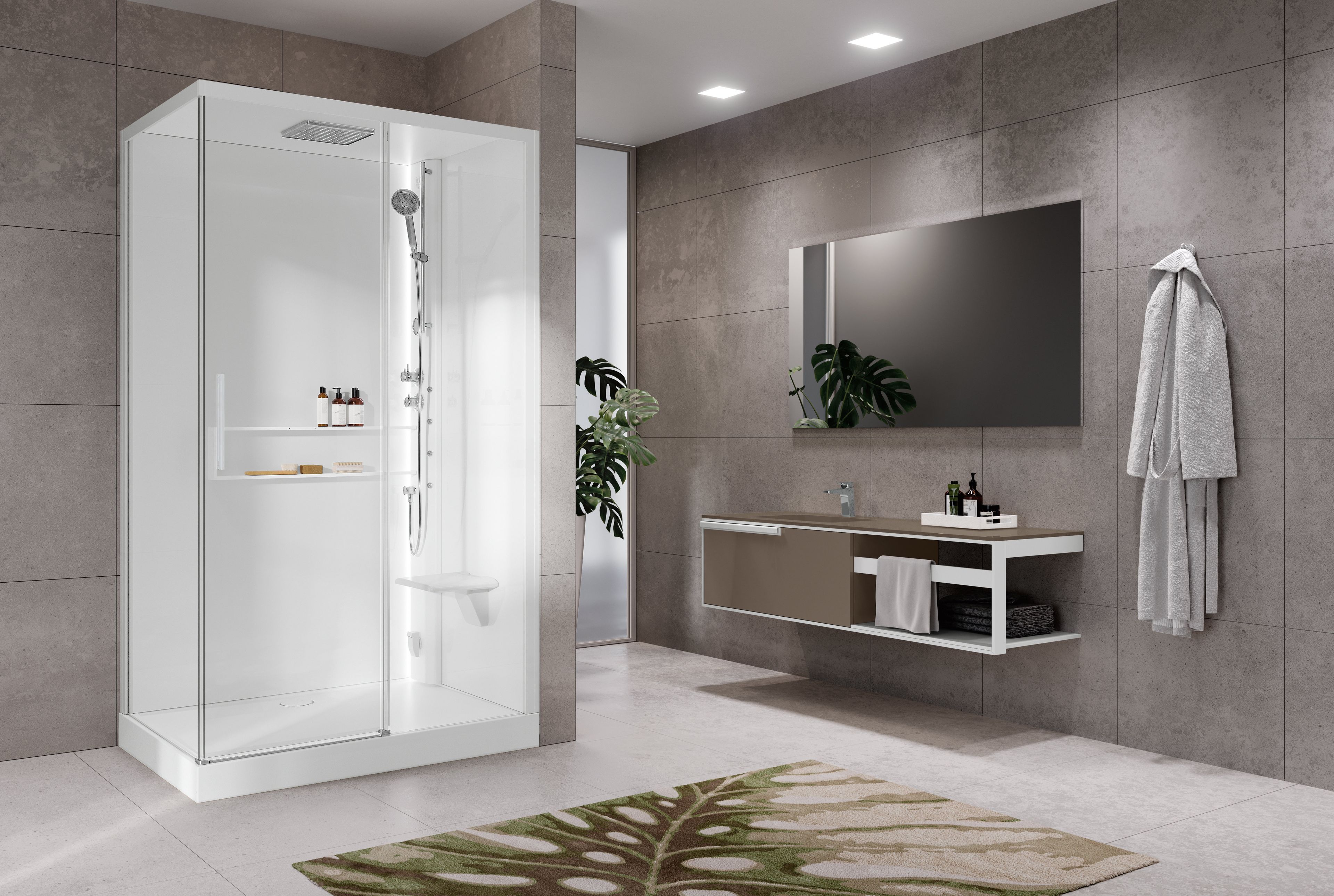 Угловая многофункциональная душевая кабина Novellini Glax 2 2.0 ARCH-00002083 - Вид №2