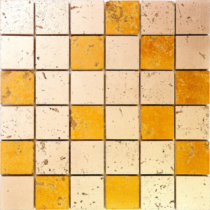Декоративная мозаика GLY-3-5-305x305 30.5x30.5см травертин цвет бежевый SKALINI Goldy