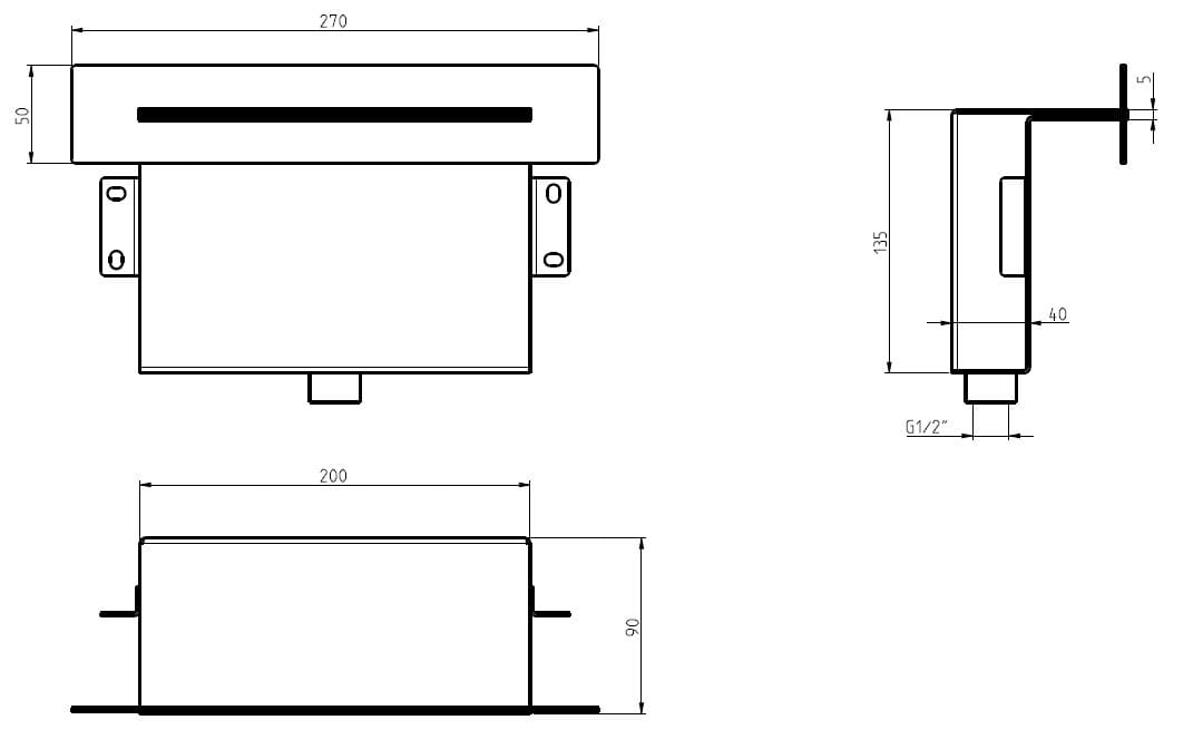 Нержавеющая сталь встраиваемые водопад душевая головка Rubinetterie Frattini душевые кабины ARCH-00031623 - Вид №8