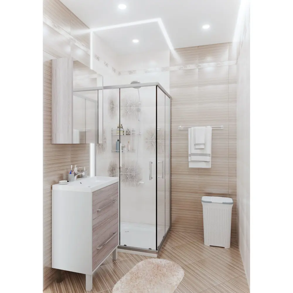 Плитка напольная Golden Tile «Зебрано» 40х40 см 1.12 м2 цвет коричневый STLM-2145380 - Вид №4