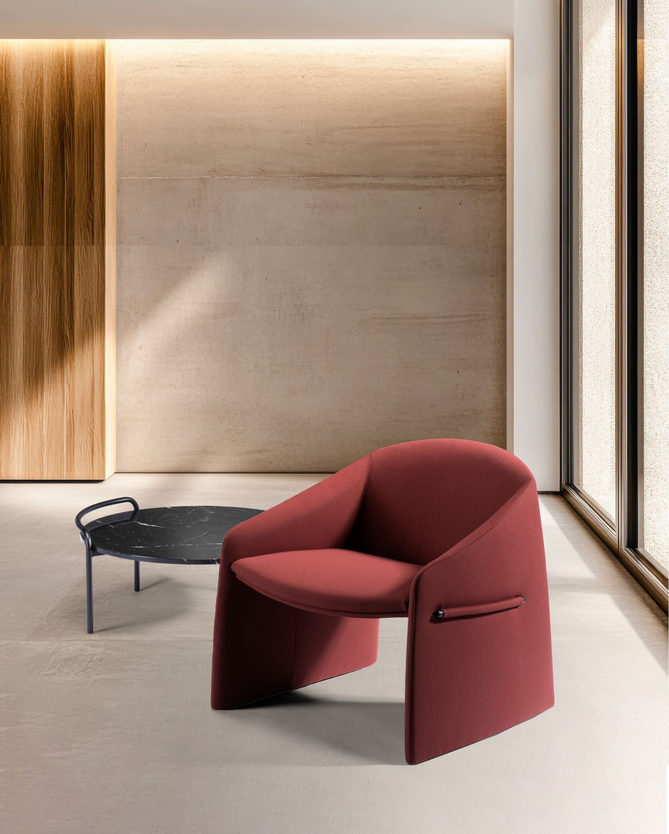 Металлический журнальный столик с круглой или прямоугольной мраморной столешницей GABER POMPON ARCH-00076666 - Вид №5