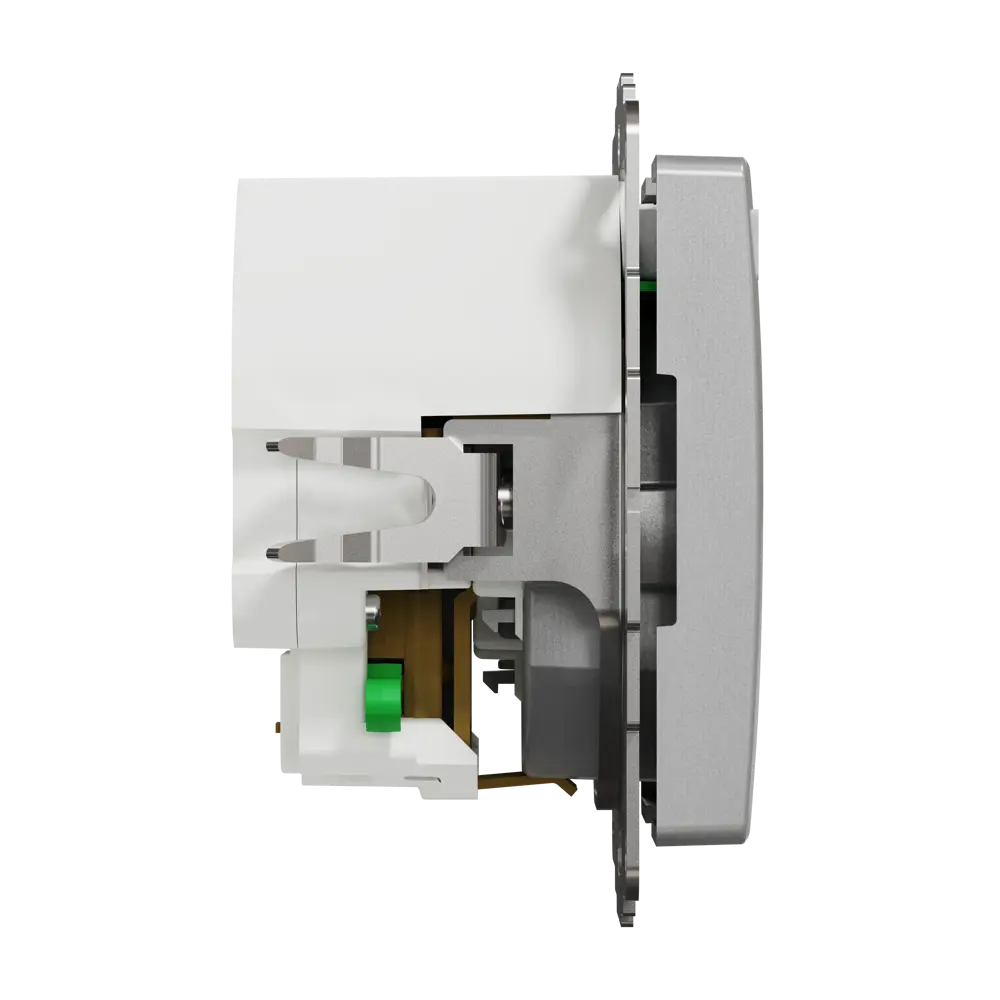 Розетка встраиваемая Systeme Electric Sedna Design  с заземлением разъем USB, цвет алюминий STLM-2018911 - Вид №3