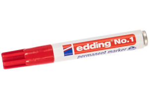 15563802 Перманентный маркер, красный, клиновидный наконечник 1-5мм E-1-2 EDDING