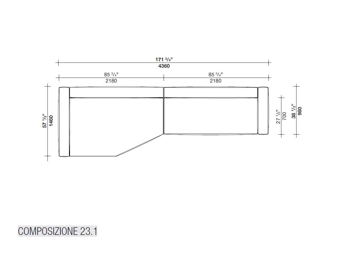Секционный диван из ткани Lema SNAP ARCH-00147146 - Вид №28