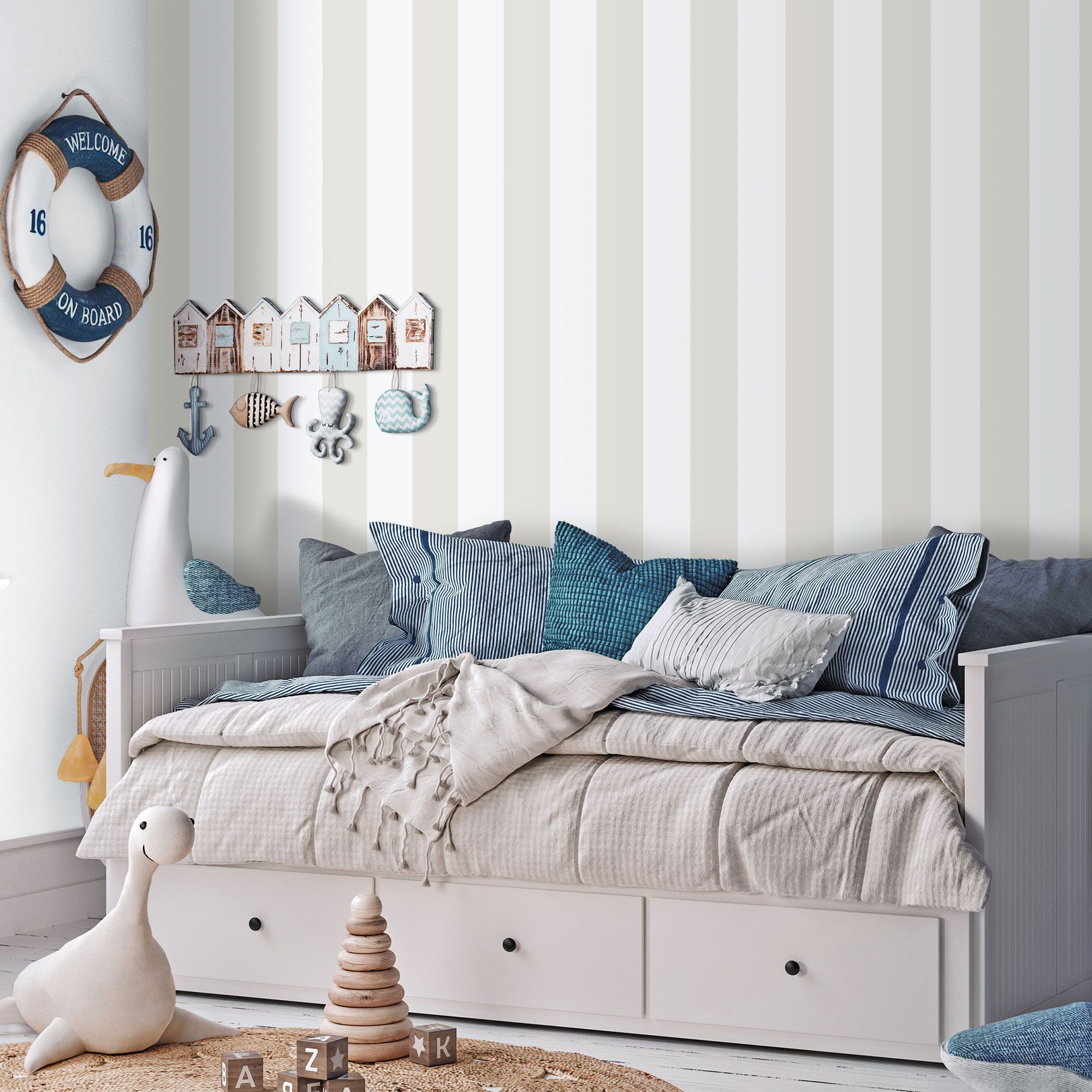 Полосатые обои для детей ICH Enzo ARCH-00132391 - Вид №5