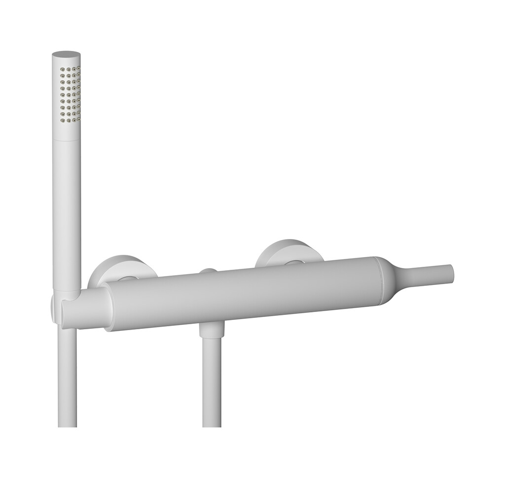 Встроенный смеситель для душа в комплекте с душевым гарнитуром. WE ARE IB bi350bo Matt White Batlo