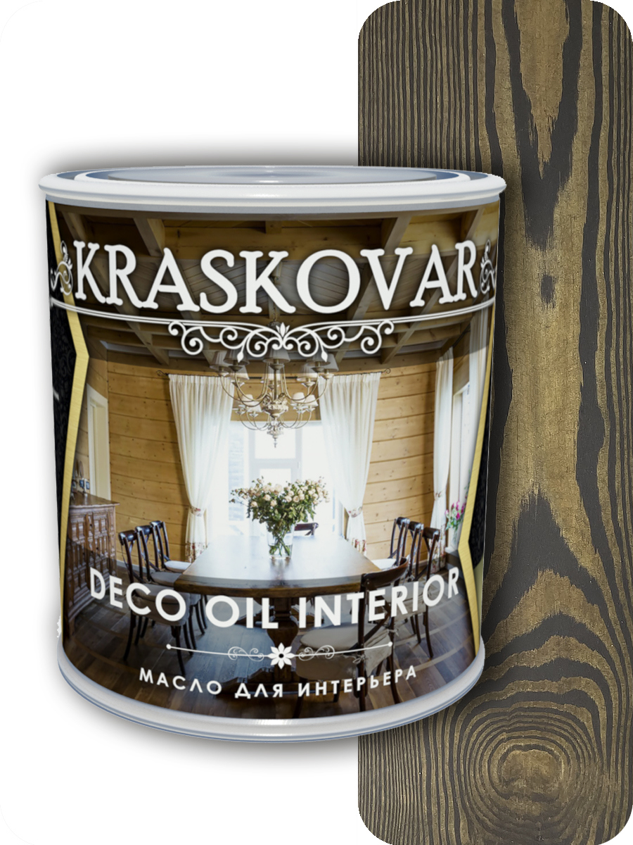 90234456 Масло для интерьера Deco Oil Interior Эбен 0.75 л STLM-0142606 KRASKOVAR