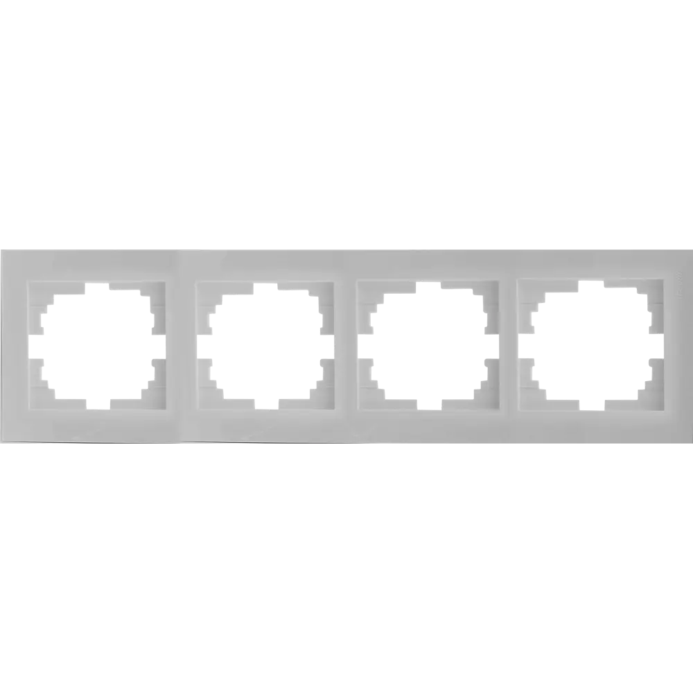 Рамка для розеток и выключателей Lezard Rain 4 поста, цвет белый STLM-2137959