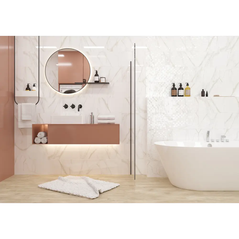 Плитка настенная Alessandro 25х40 см 1.6 м² цвет бежевый Golden Tile STLM-2020850 - Вид №3