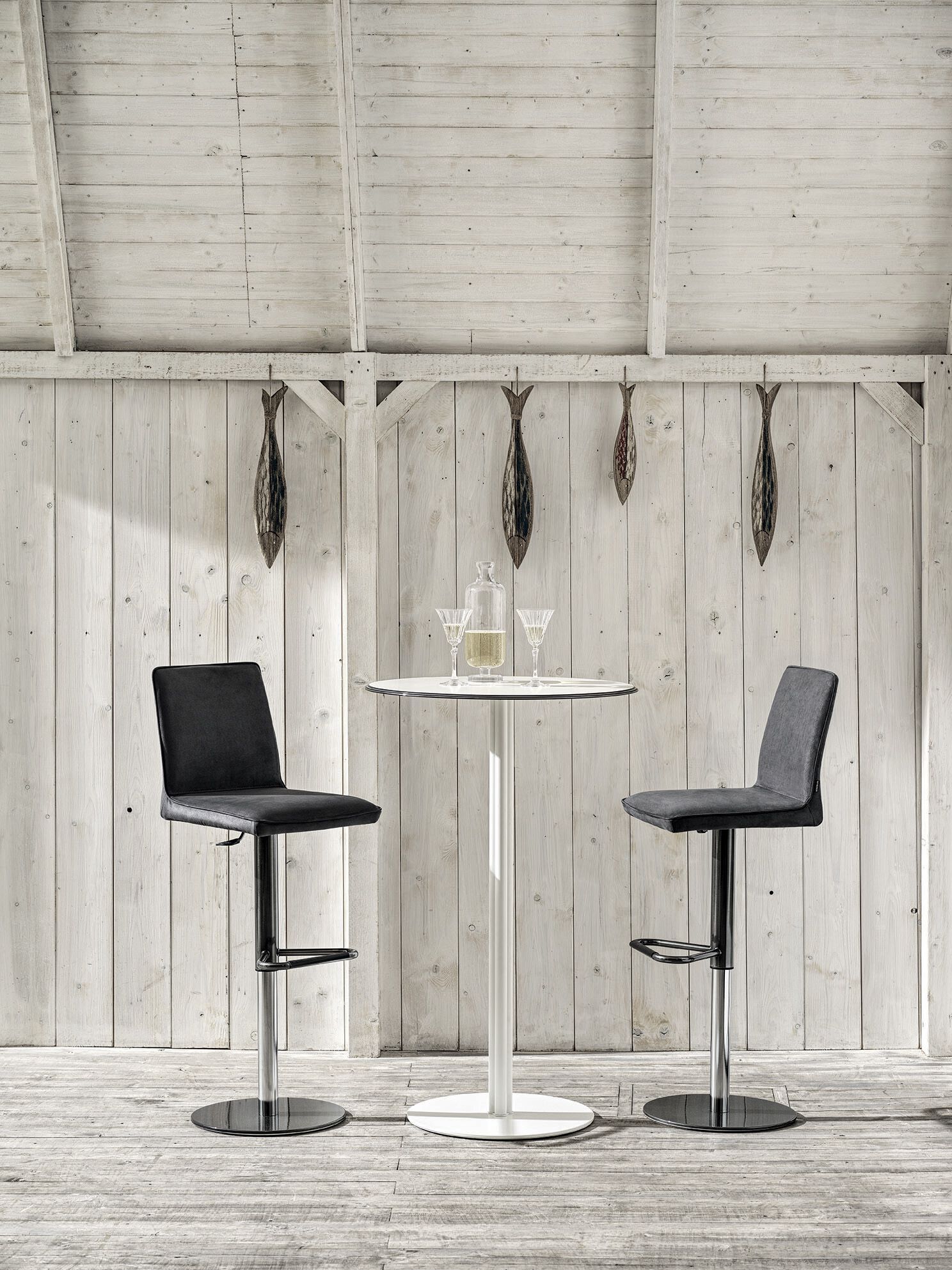 Высокий садовый стол из стали и дерева Bontempi Casa CLUB ARCH-00090532 - Вид №1