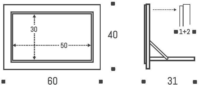 AMBIVALENZ Складная фанерная полка Fläpps shelf 60×40-1 Fl150044 - Вид №4