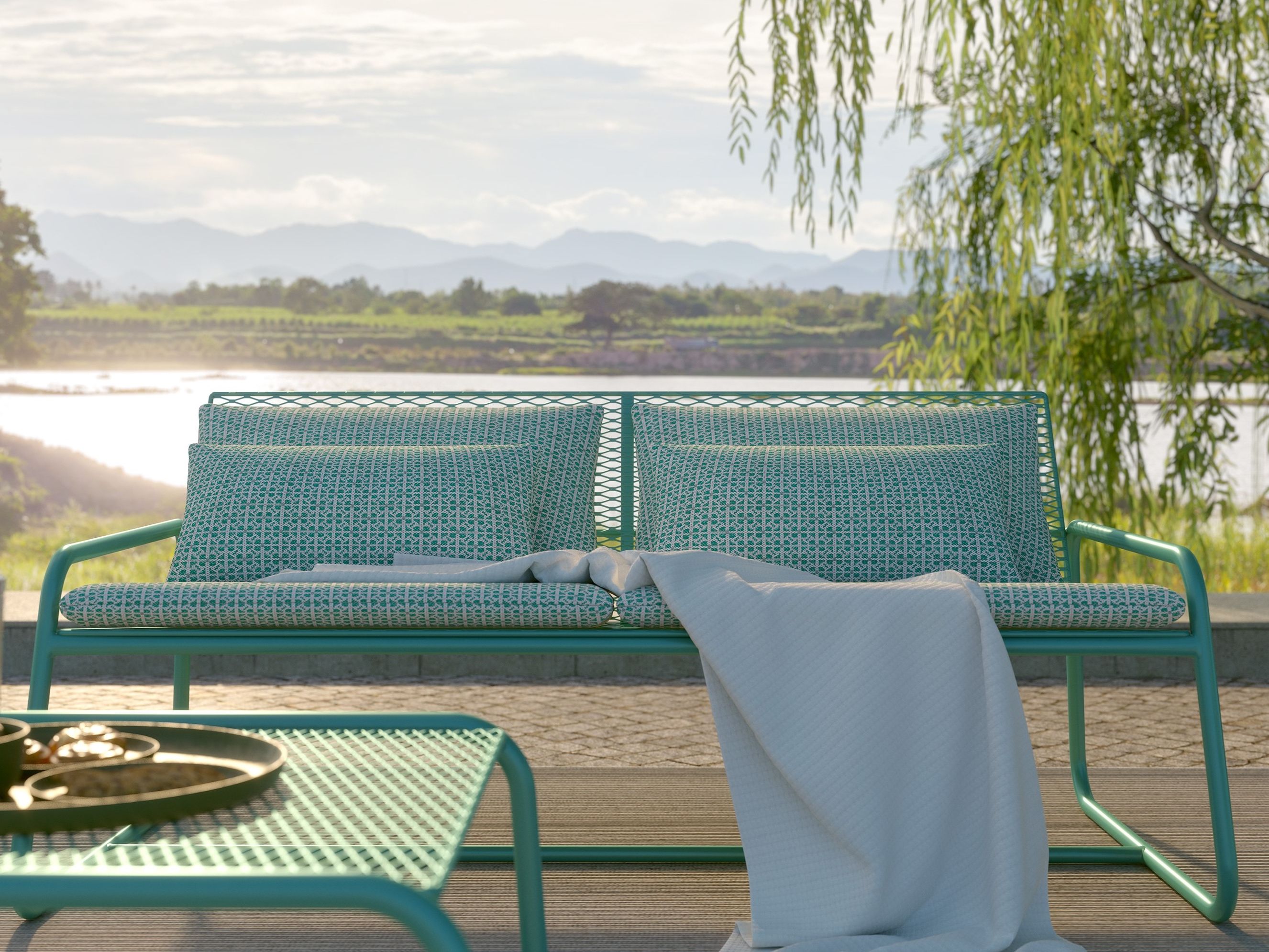 2-местный металлический садовый диван MEMEDESIGN Лолита ARCH-00109889