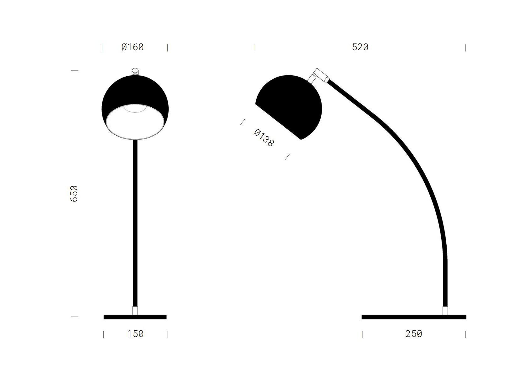 Светодиодная настольная лампа с регулируемой яркостью Renzo Serafini ARCO BRASS ARCH-00078949 - Вид №6