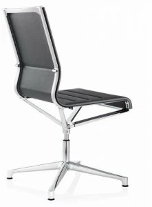 ICF Поворотное офисное кресло из кожи с 4-мя спицами Stick chair