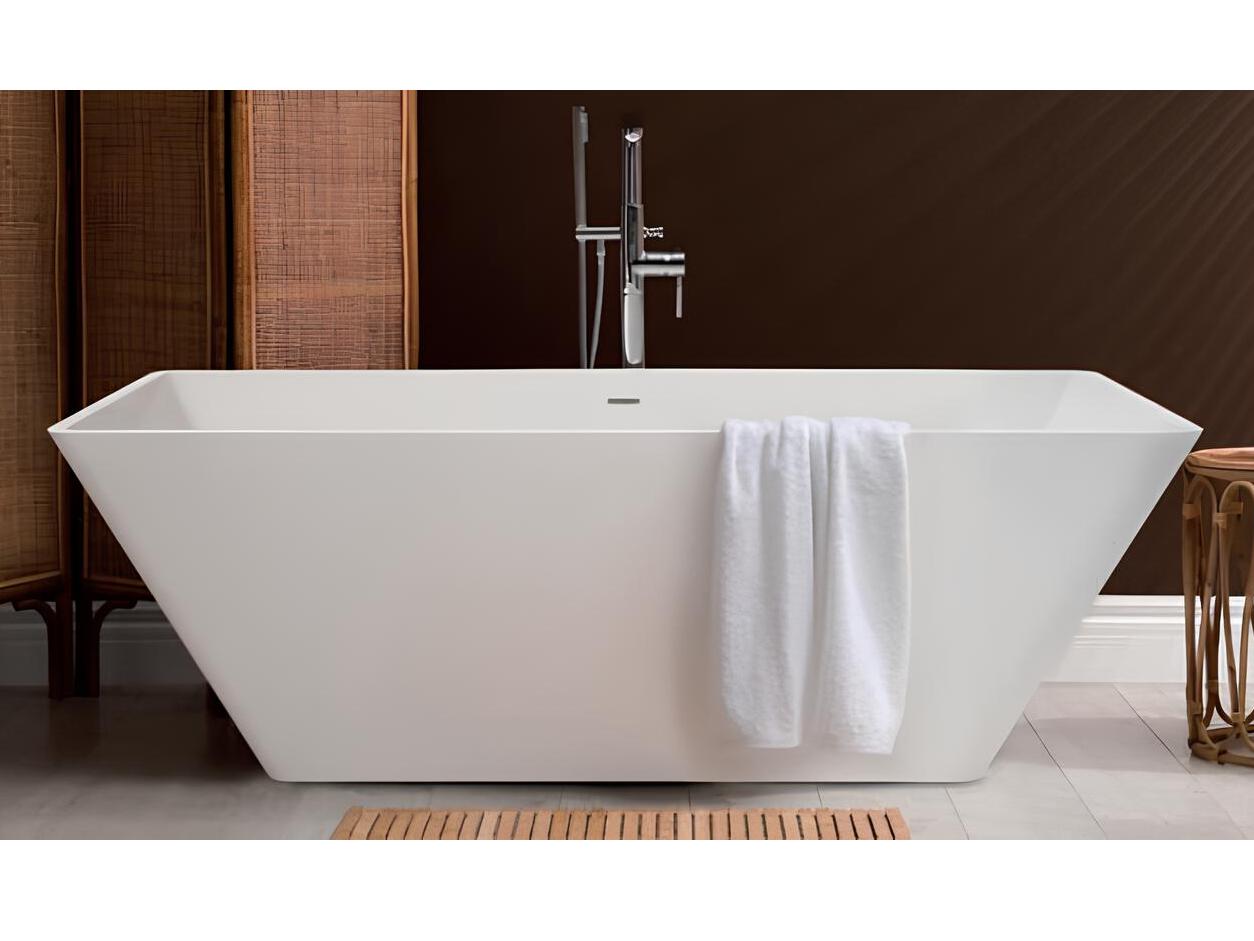 Прямоугольная ванна в центре комнаты в Solique HOESCH SCULTURA ARCH-00121283