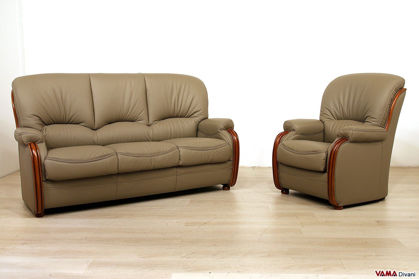 3-местный кожаный диван VAMA BELLEPOQUE ARCH-00051560 - Вид №1