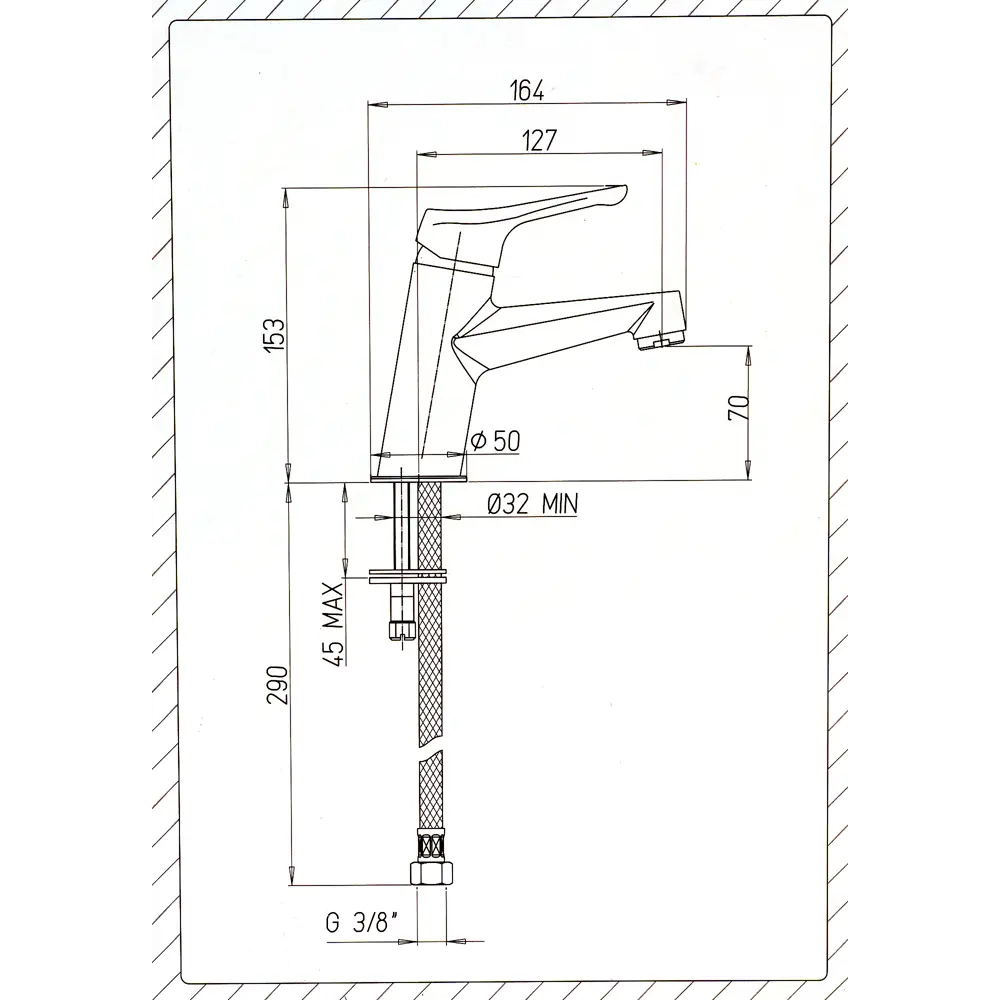 Смеситель для раковины Paini Bios 05CR205LMKM однорычажный цвет хром STLM-2041373 - Вид №4