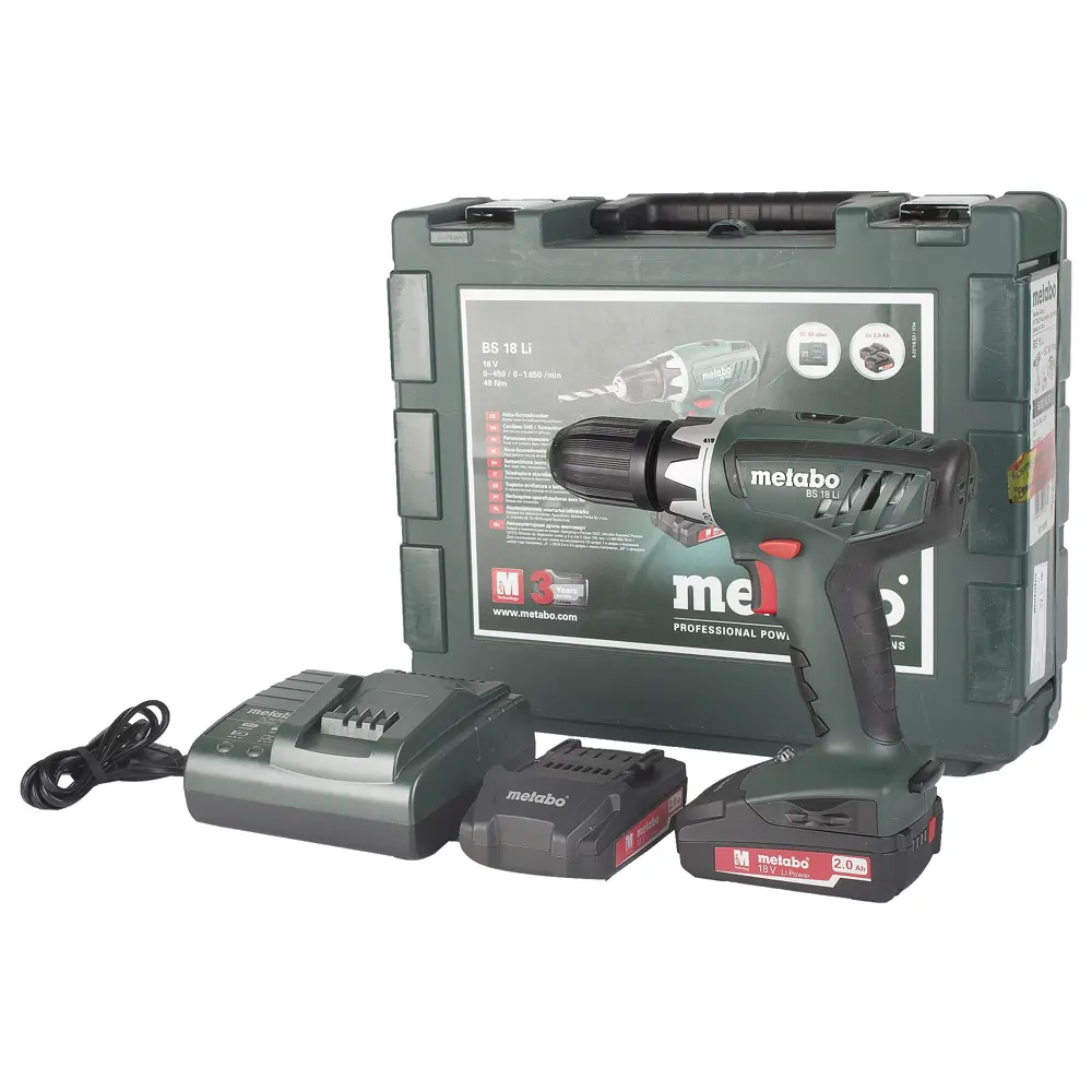 Шуруповерт Metabo BS 18, Li-ion 18 В, 2 Ач STLM-2066266 - Вид №3