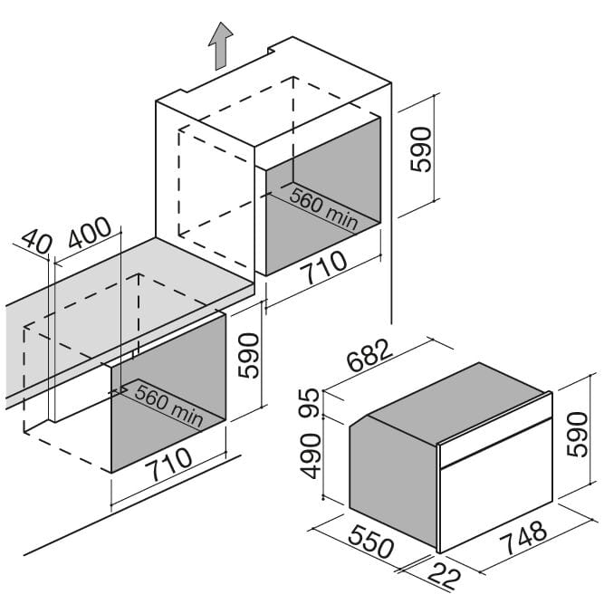 Встраиваемая стеклянная печь Barazza Icon X ARCH-00108803 - Вид №3