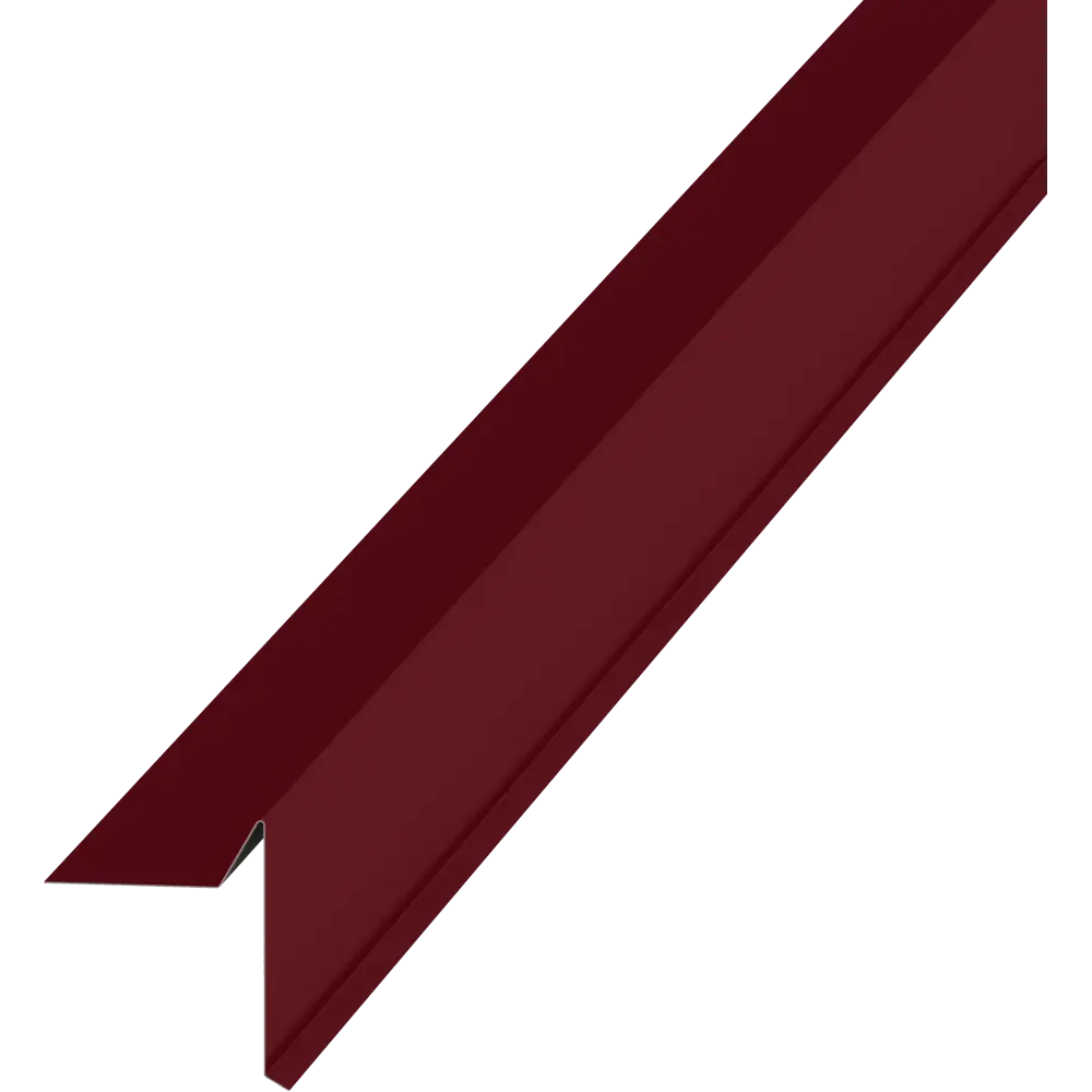 Планка ветровая для гибкой кровли 60x90 мм 2 м 0.4 мм RAL 3005 красный Santreyd STLM-2071924