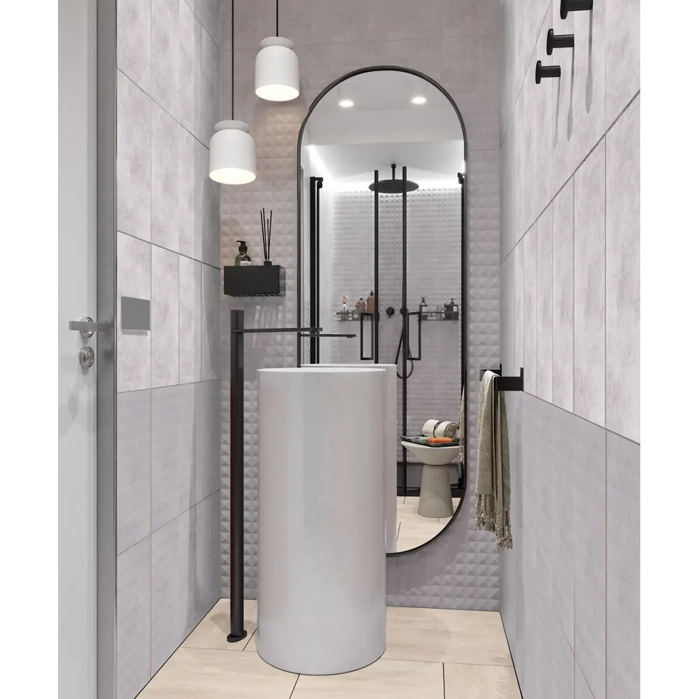 Настенная плитка Culto Asana Cemento Fog 20x40 см 1.2 м² цемент цвет серый STLM-2157457 - Вид №5