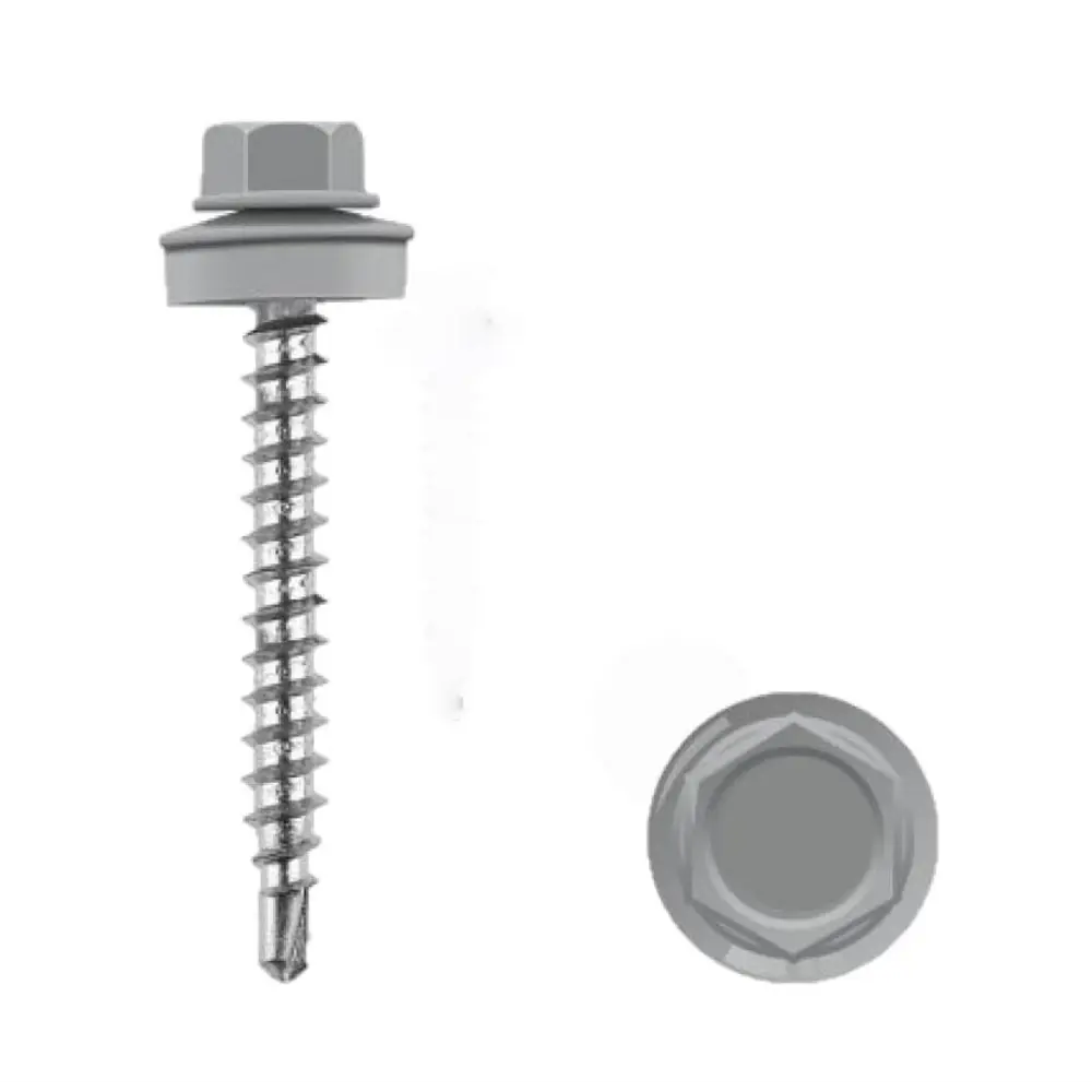 Кровельный саморез Fort 4.8x35 мм RAL 7004 100 шт.