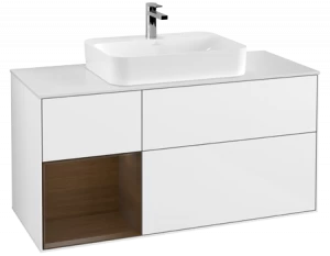 Villeroy&Boch Тумба под раковину Прямоугольная версия F411GNGF Finion Glossy White Lacquer