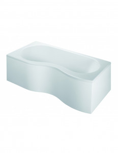660061 001 00  Компактная ванна Edeol, левая версия, в комплекте 5 регулируемых ножек и рама, 180 x 90/80 см Valentin