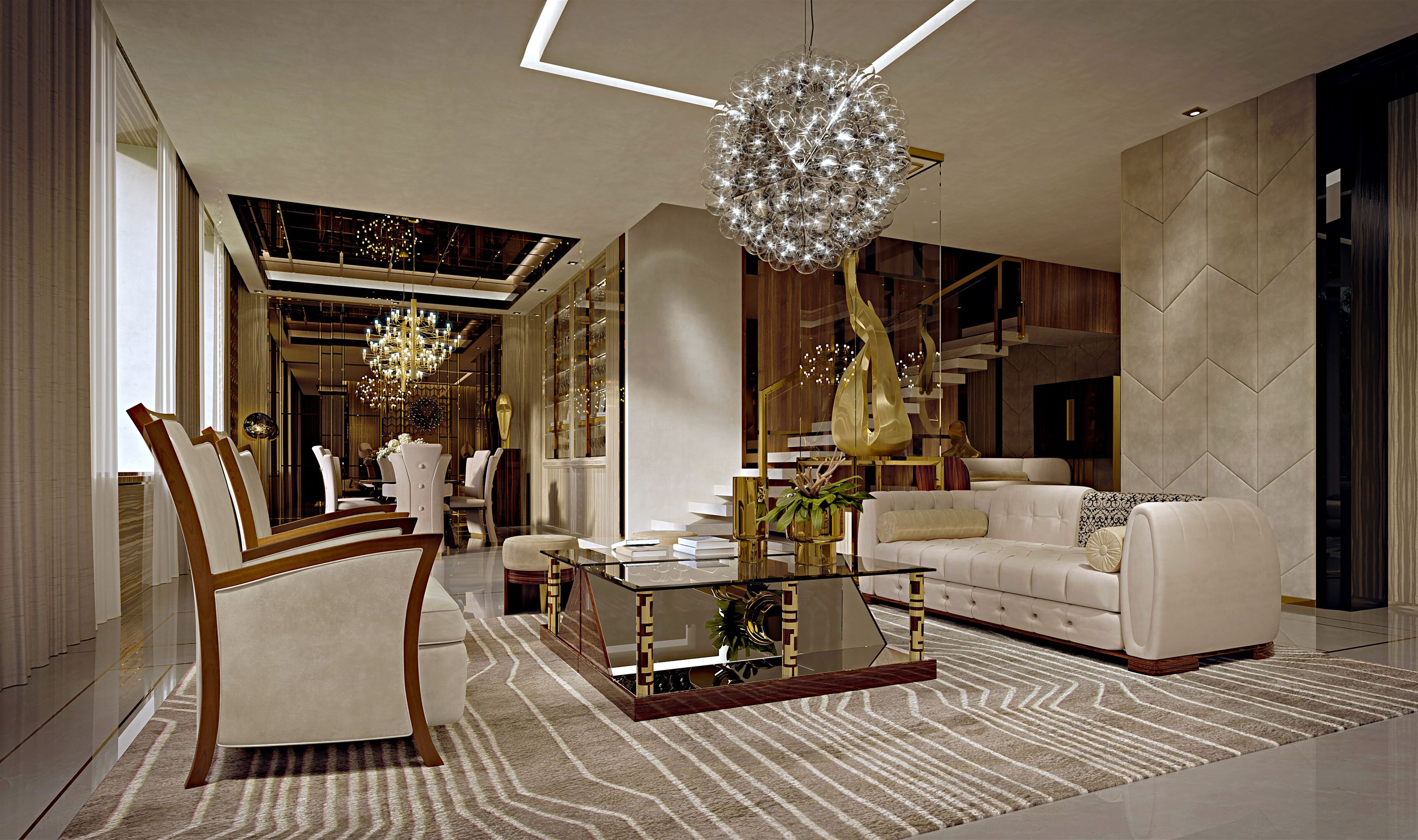 Журнальный столик из дерева и стекла Roman & Co DEVLIN ARCH-00015152 - Вид №2